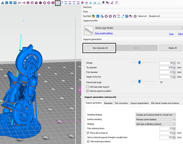 Generate Supports button